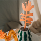 Decorative Wooden Flower | Orange Hibiscus