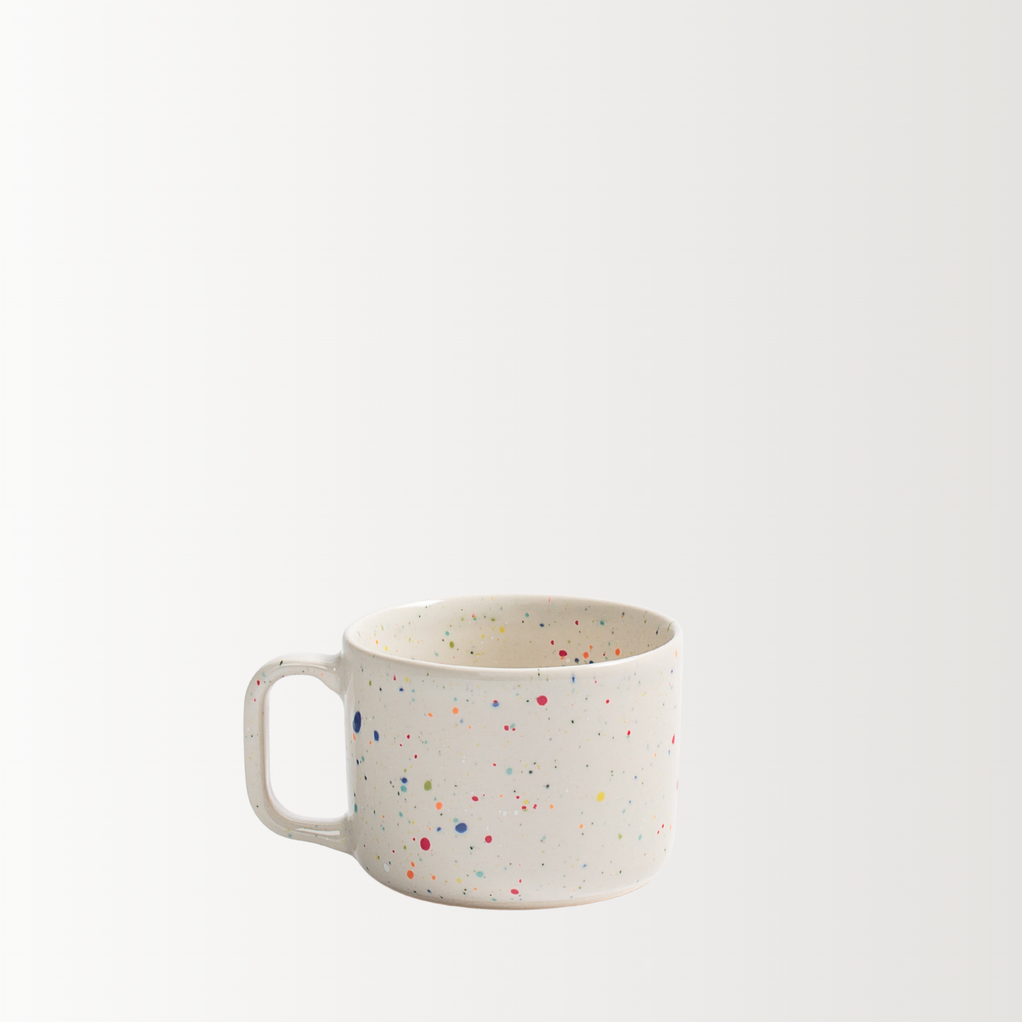 Handmade Stoneware Mug | White Speckled | 240ml