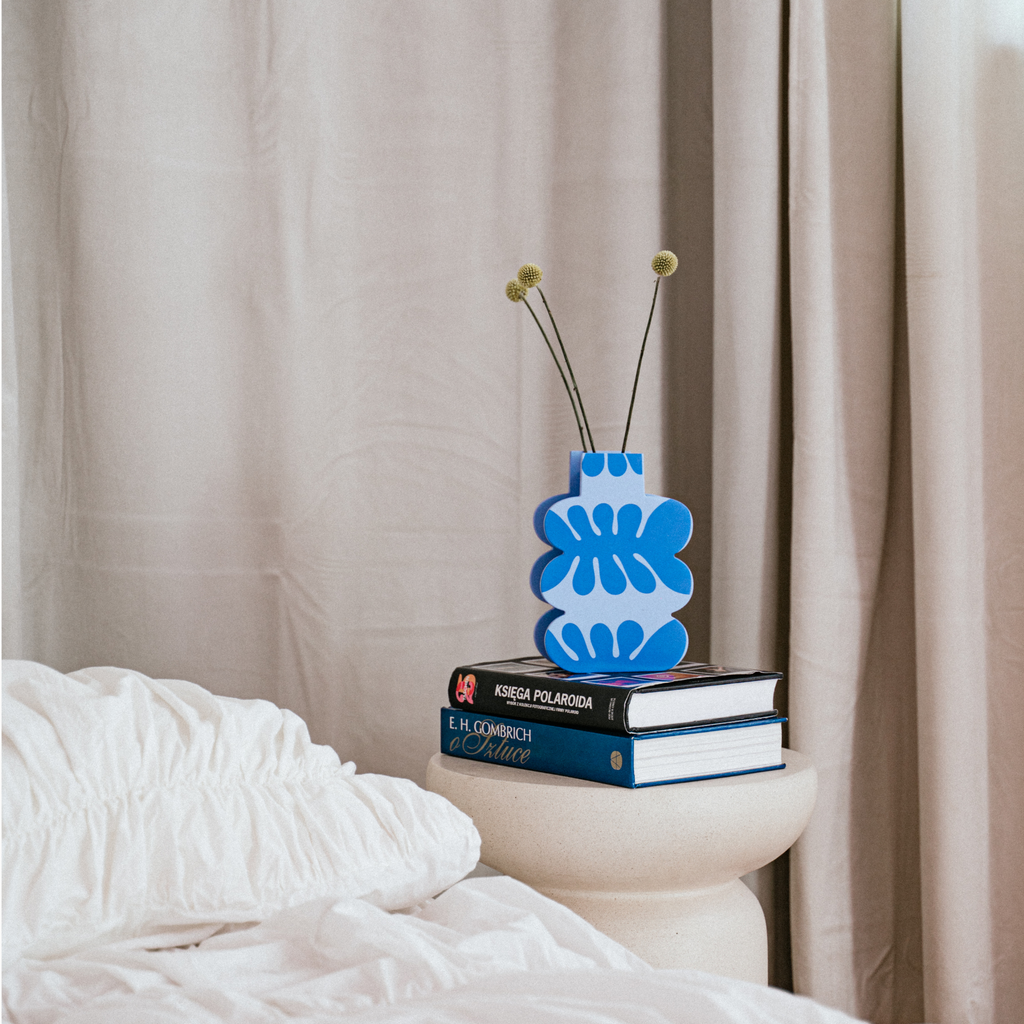 Decorative Wooden Vase | Blue Cloud