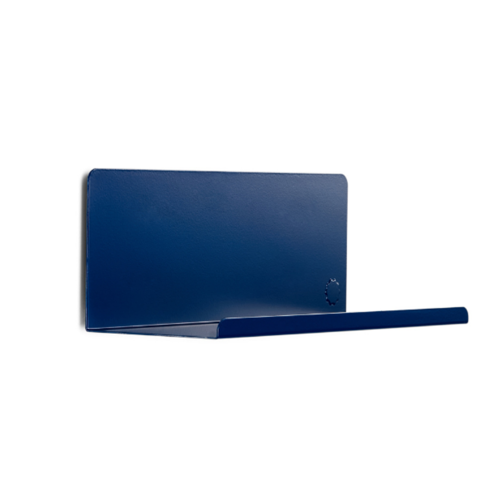 Navy Blue Metal Wall Shelf – Small