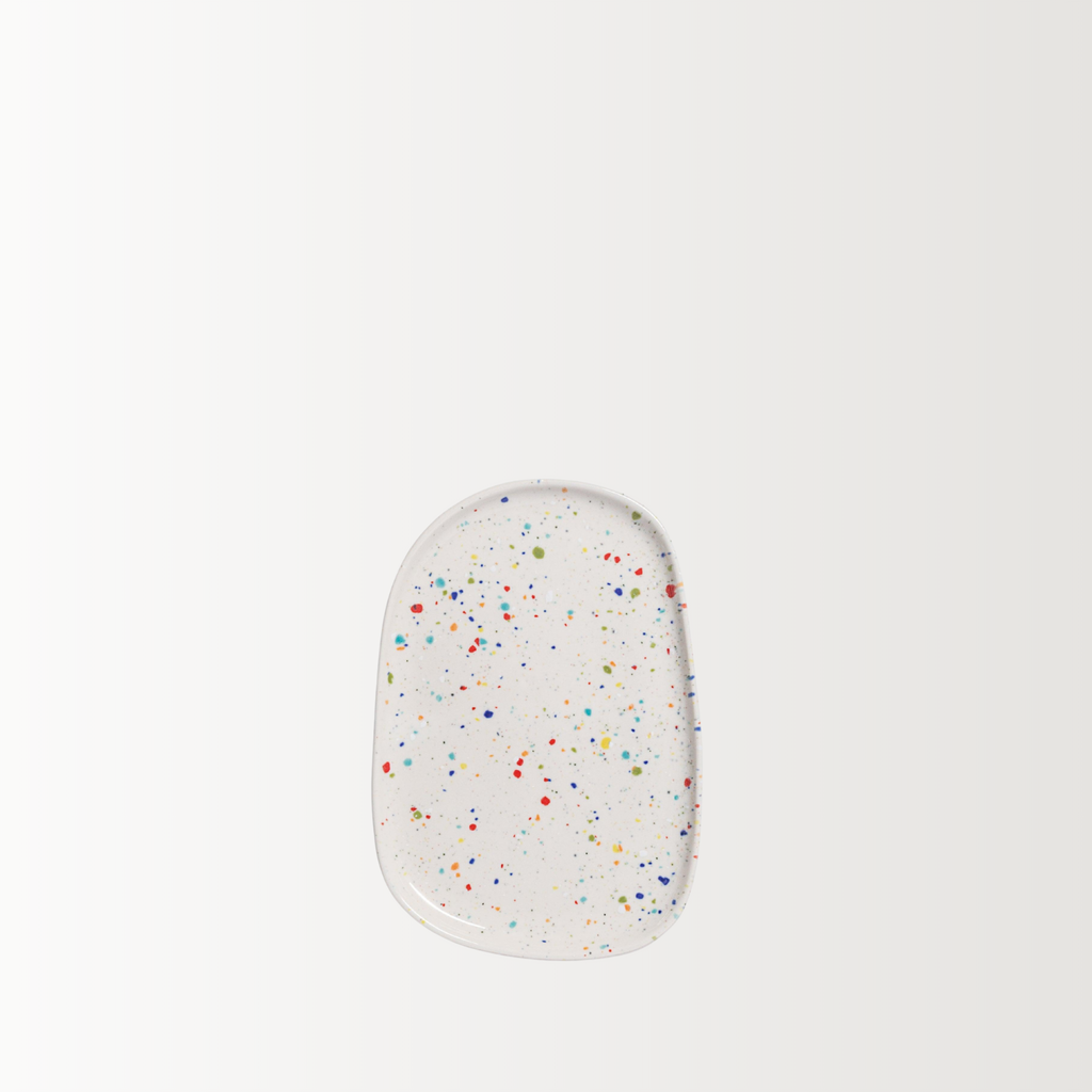 Handmade Stoneware Tray | White Speckled | 22 cm