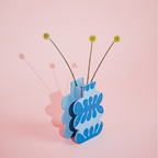 Decorative Wooden Vase | Blue Cloud