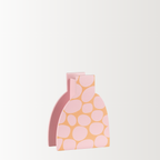 Decorative Wooden Vase | Pink Stones