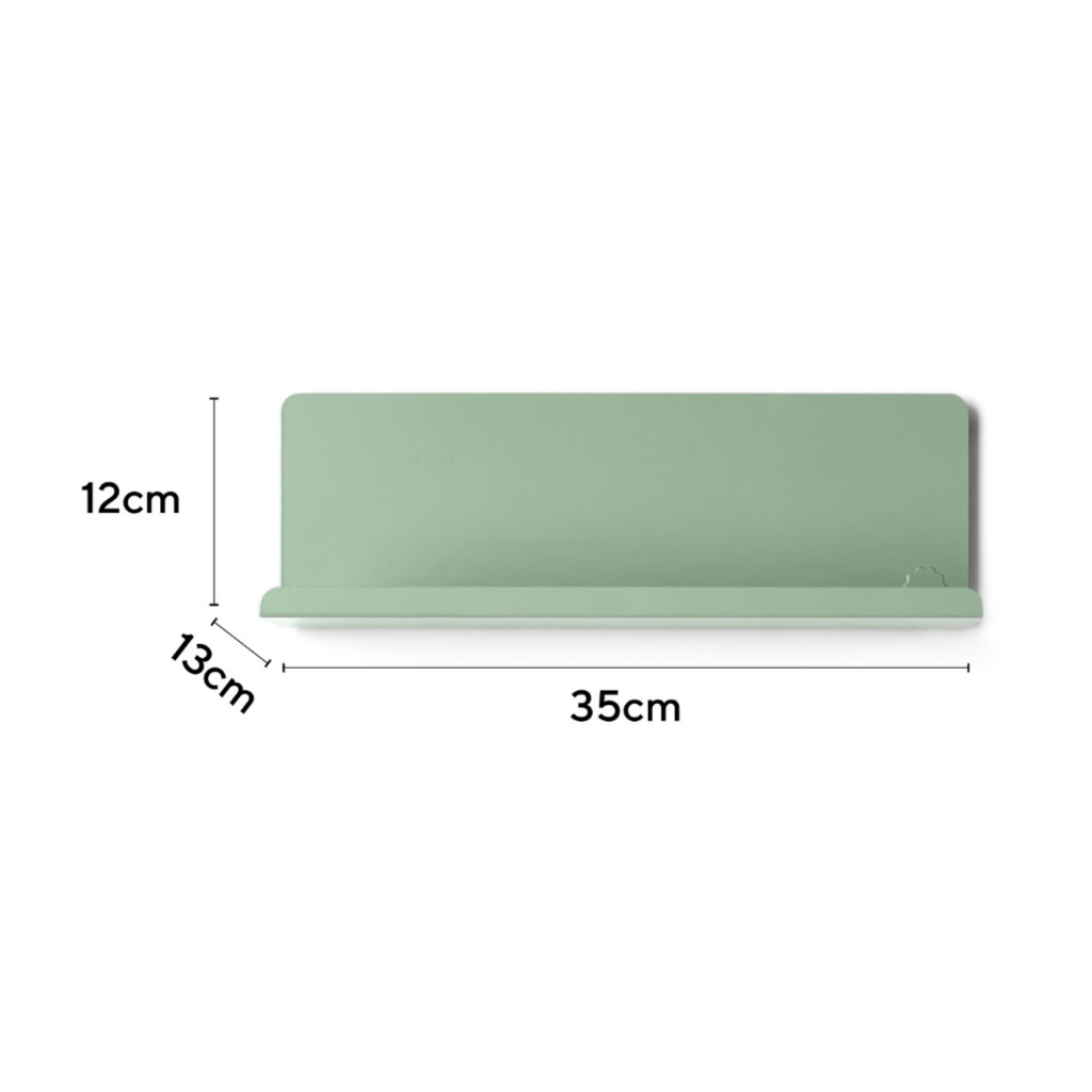 Sage Green Metal Wall Shelf – Small