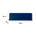 Navy Blue Metal Wall Shelf – Small