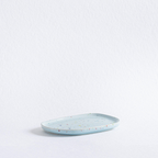 Handmade Stoneware Tray | Blue Speckled | 22 cm