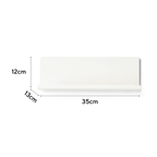 Chalk White Metal Wall Shelf – Small