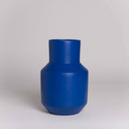 Blue vase on a white background