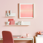 Chalk White Metal Wall Shelf – Small
