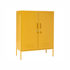Mustard Yellow Metal Storage Cabinet