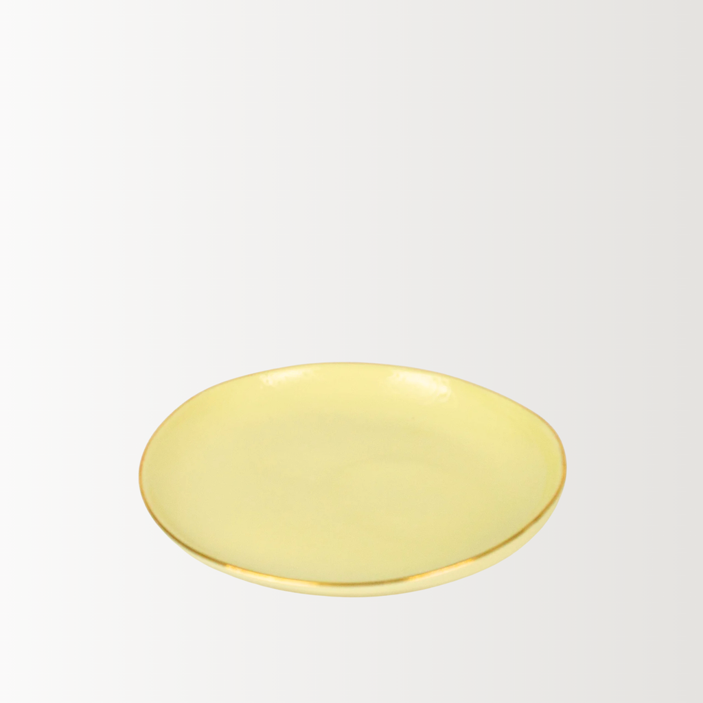 Handmade Porcelain Plate | Yellow Sunshine | 14 cm