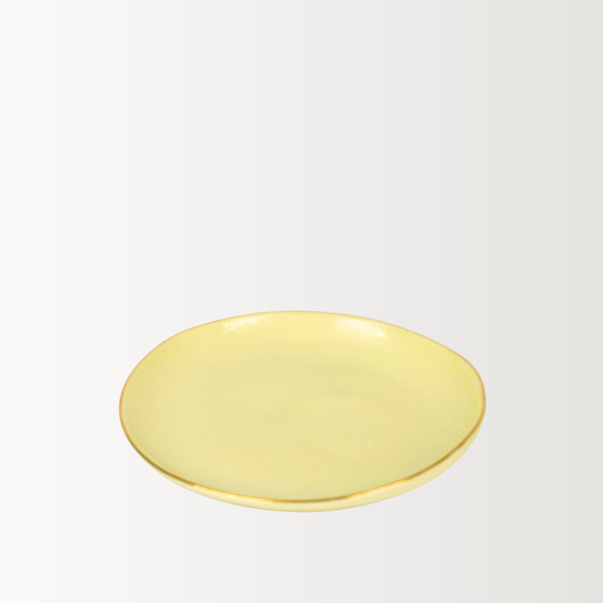 Handmade Porcelain Plate | Yellow Sunshine | 14 cm