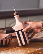 Handmade Ceramic Oil Dispenser | Chocolate | 475ml