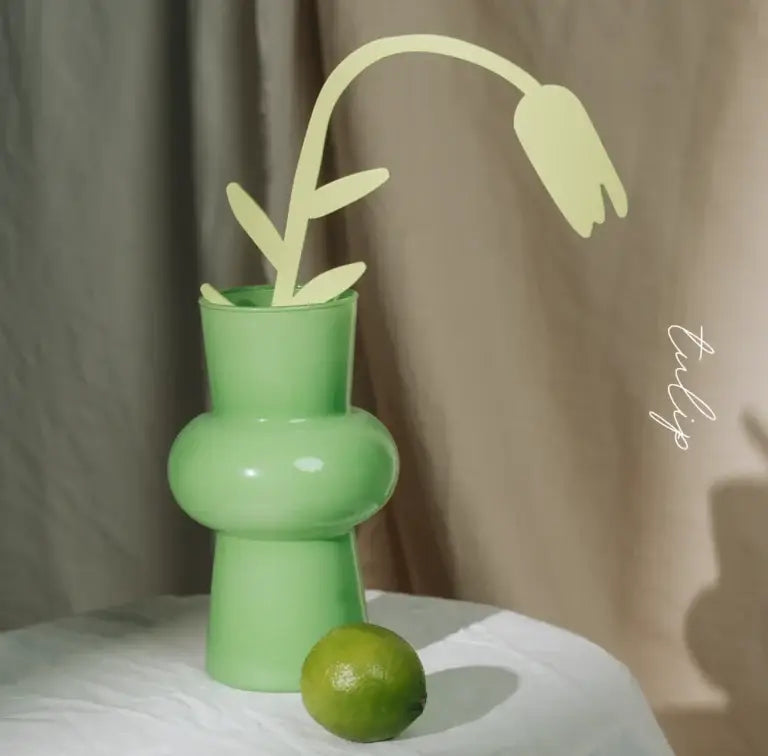 Decorative Wooden Flower | Green Tulip