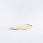 Handmade Stoneware Tray | Yellow Speckled | 22 cm