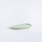 Handmade Stoneware Tray | Green Speckled | 22 cm