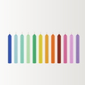 Birthday Rainbow Candles | Set of 12
