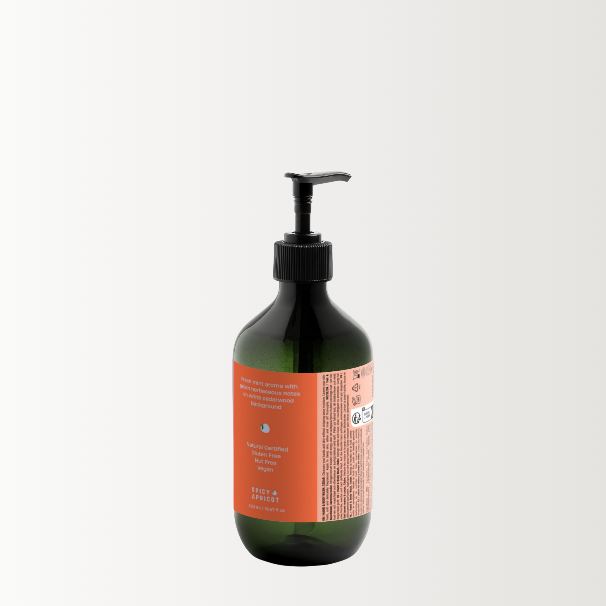 Hand Wash | Peppermint & Dark Cedar | 490 ml