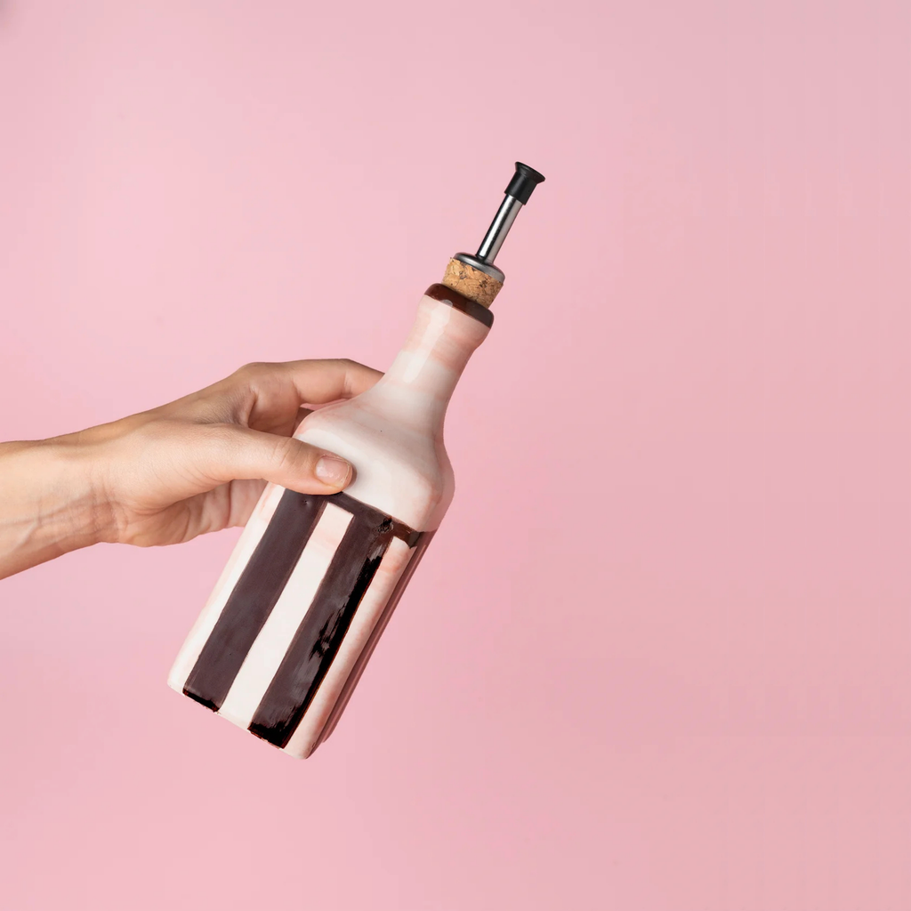 Handmade Ceramic Oil Dispenser | Chocolate | 475ml