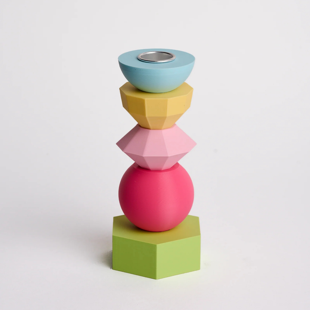 Graphic Re-shapable Candleholder – “Tulya"