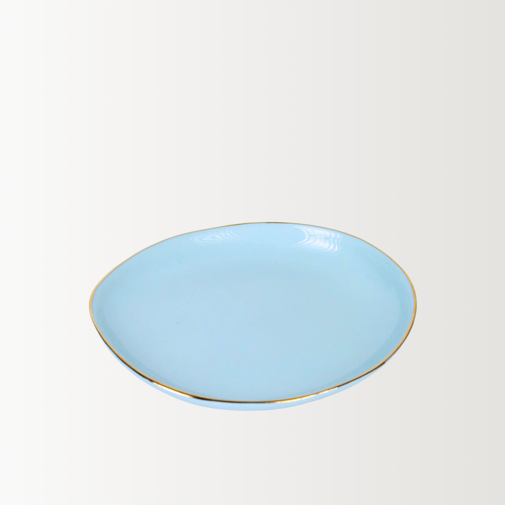 Handmade Porcelain Plate | Light Blue Sky | 14 cm