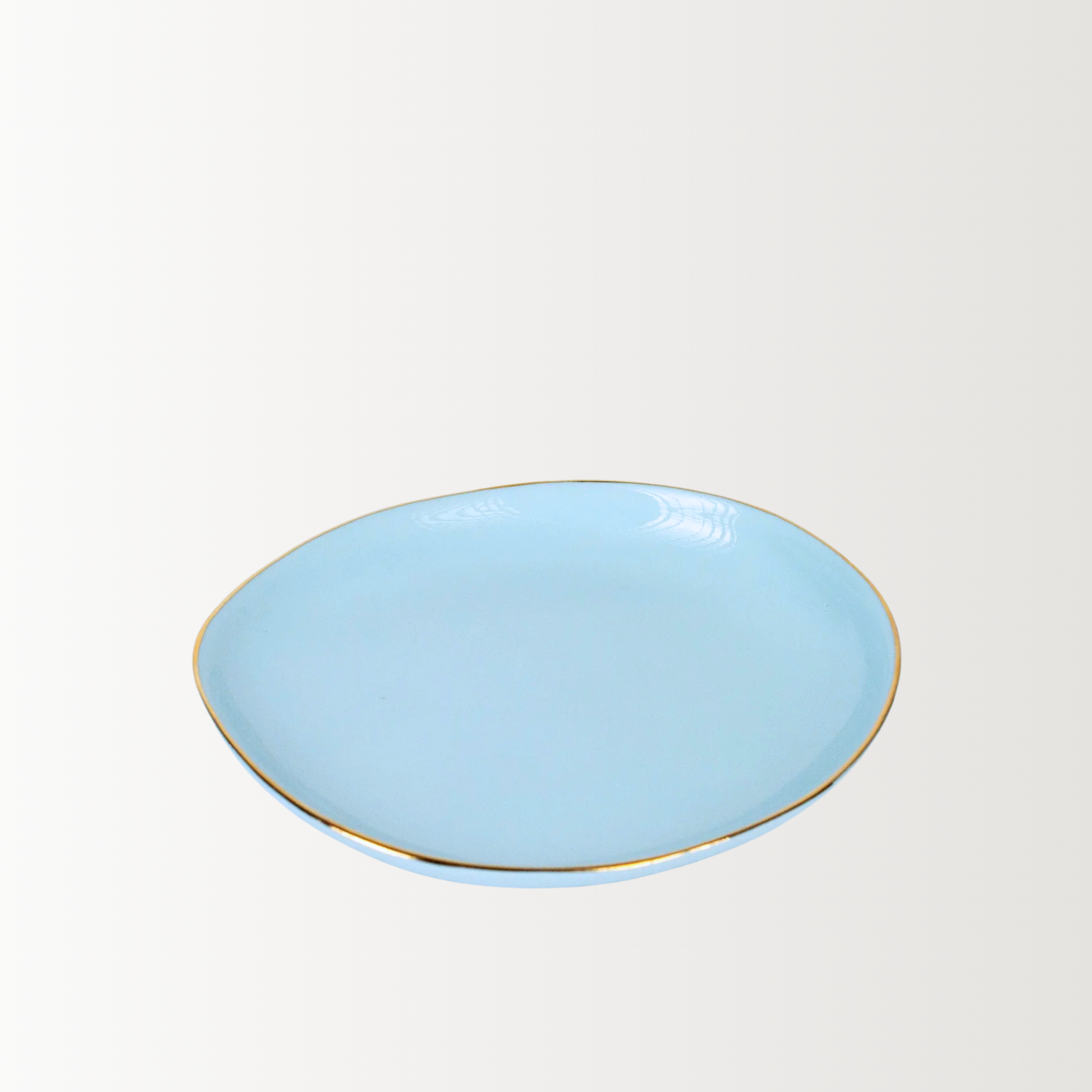 Handmade Porcelain Plate | Light Blue Sky | 14 cm