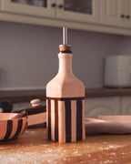 Handmade Ceramic Oil Dispenser | Chocolate | 475ml