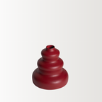 Handmade Ceramic Vase | Burgundy Ripple