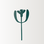 Decorative Wooden Flower | Green Cornflower