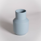 Handmade Ceramic Vase | Light Blue Geometry