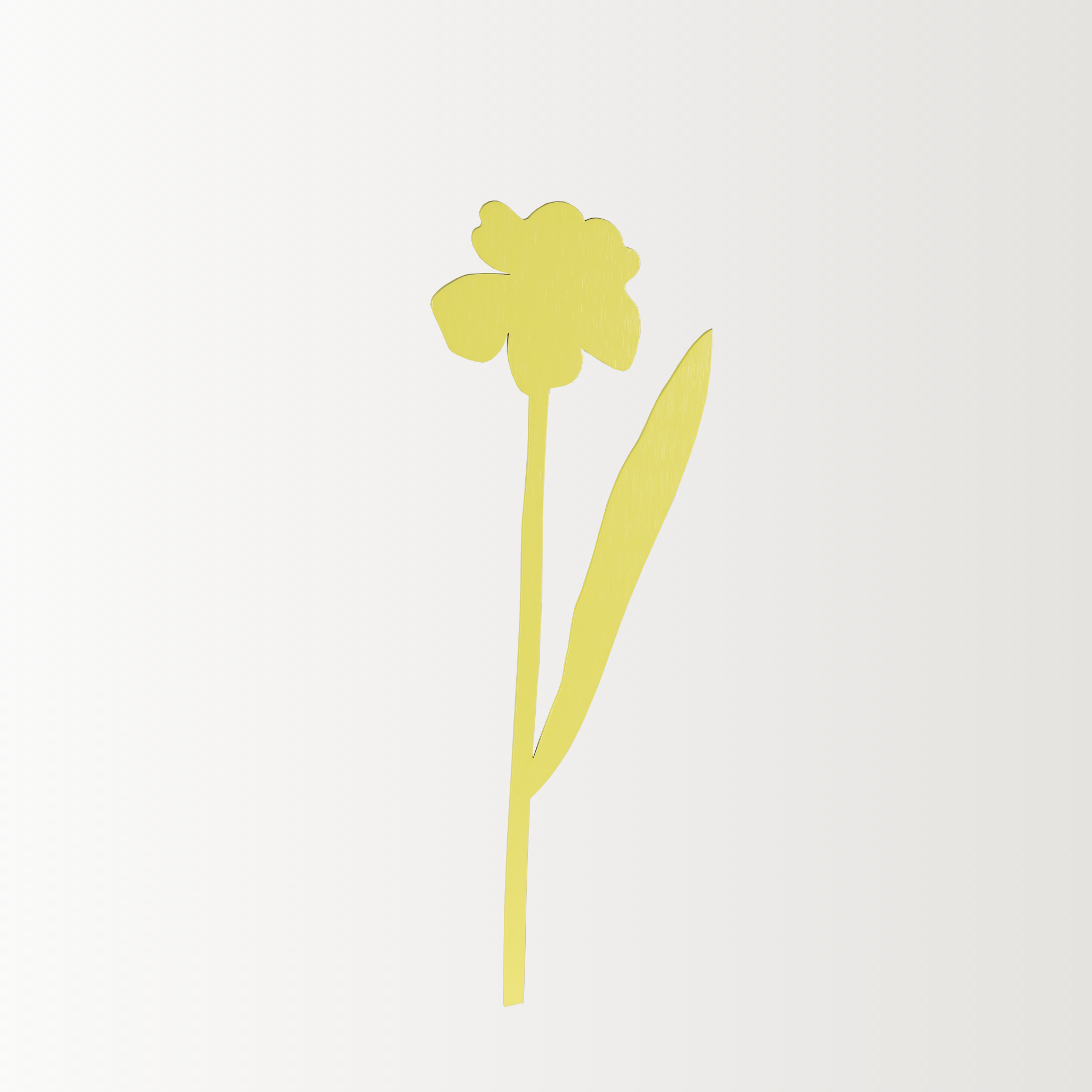 Decorative Wooden Flower | Green Daffodil