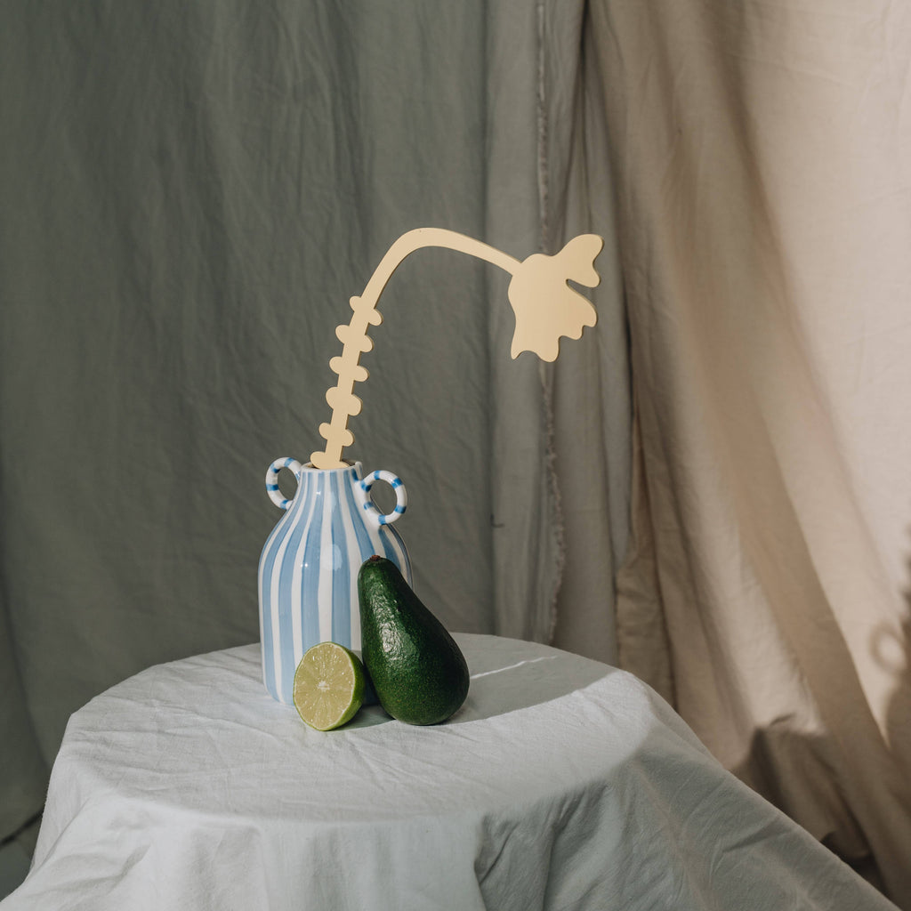 Decorative Wooden Flower | Butter Yellow Morning Glory