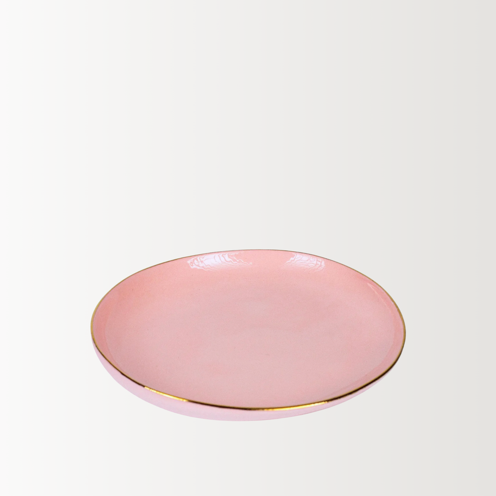 Handmade Porcelain Plate | Pink Candy | 14 cm