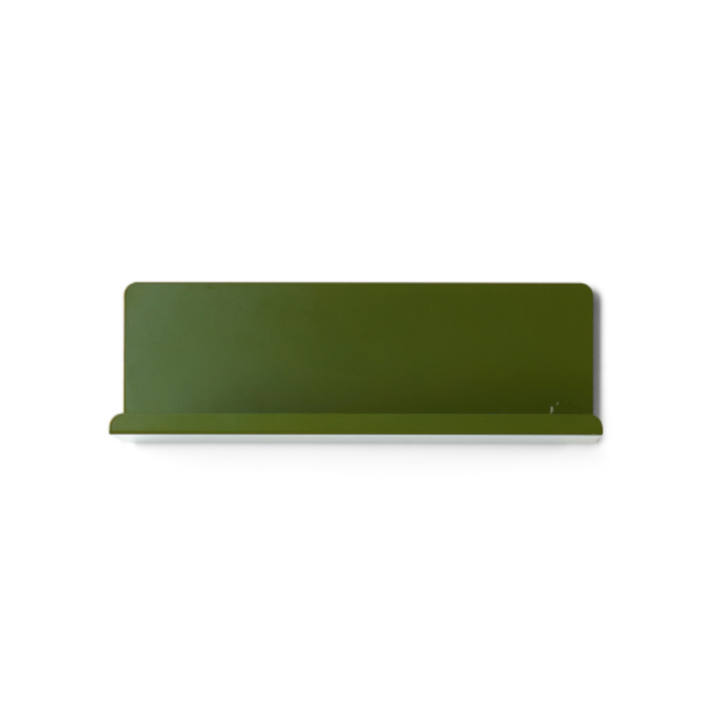 Olive Green Metal Wall Shelf – Small