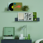 Sage Green Metal Wall Shelf – Large