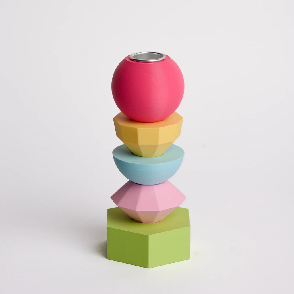 Graphic Re-shapable Candleholder – “Tulya"