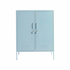 Ocean Blue Metal Storage Cabinet