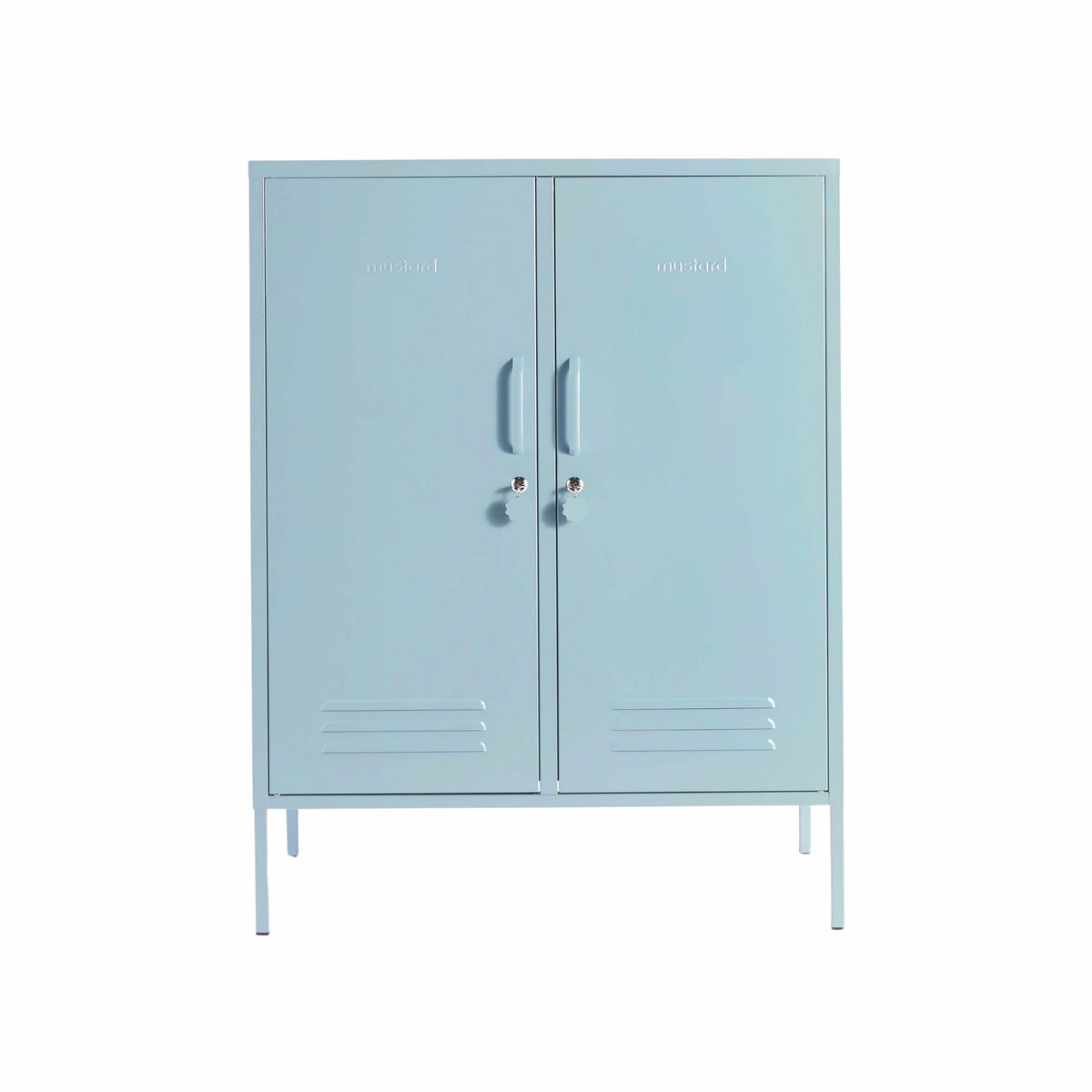 Ocean Blue Metal Storage Cabinet