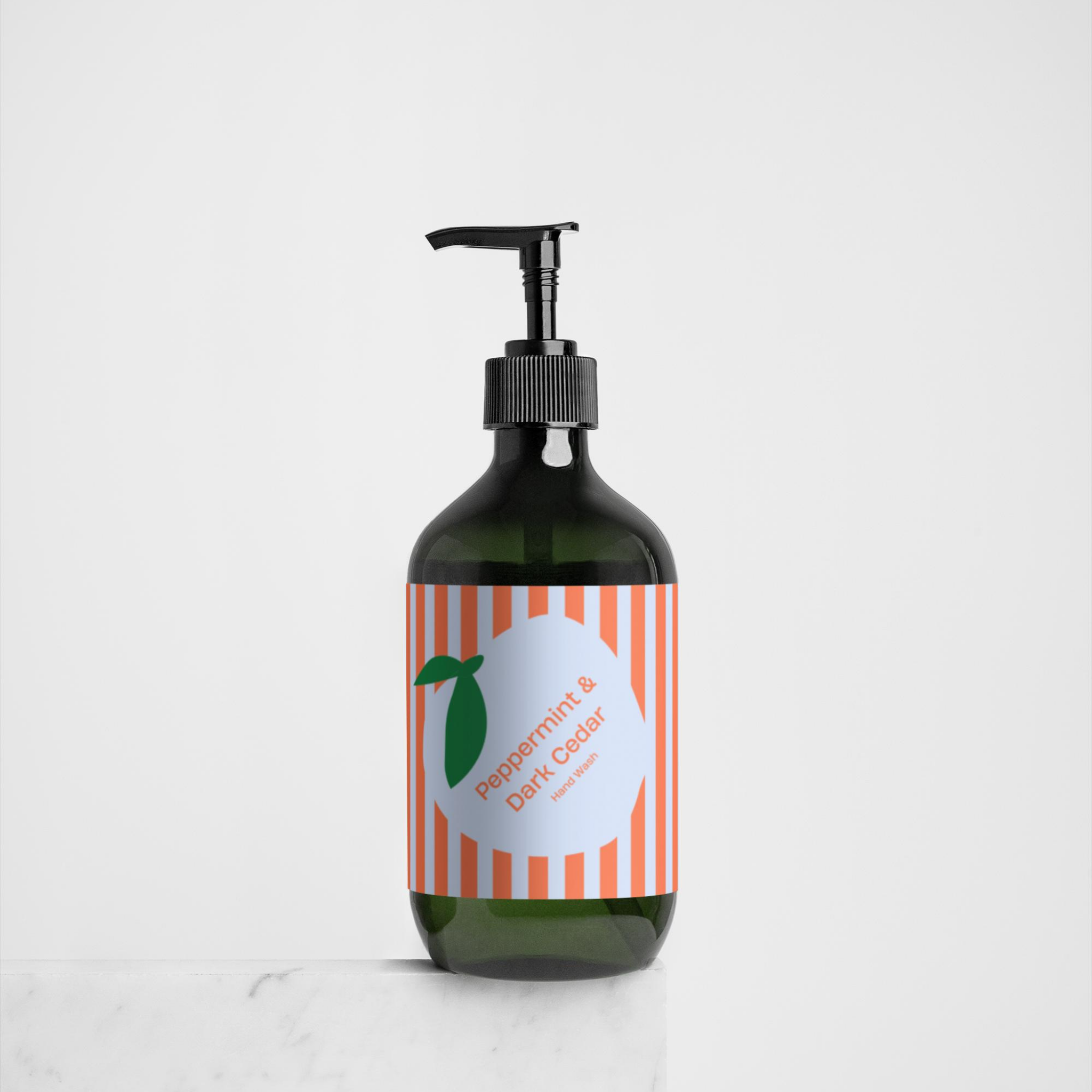 Hand Wash | Peppermint & Dark Cedar | 490 ml