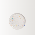 Handmade Stoneware Bread Plate | White Speckled | 17 cm
