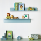 Ocean Blue Metal Wall Shelf – Large