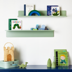 Sage Green Metal Wall Shelf – Large