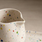 Handmade Stoneware Milk Jug | White Speckled Ceramic Jug