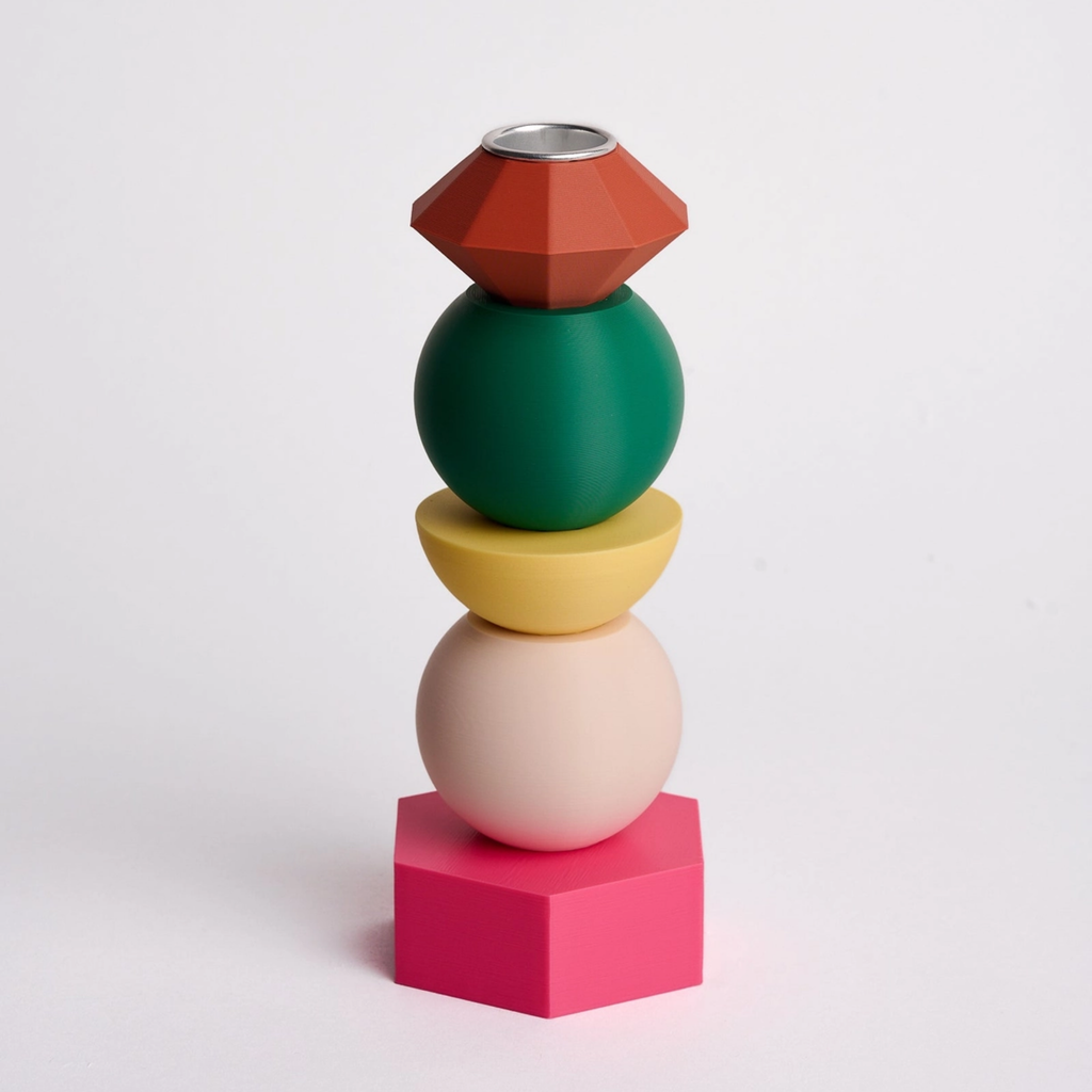 Graphic Re-shapable Candleholder – “Henri"