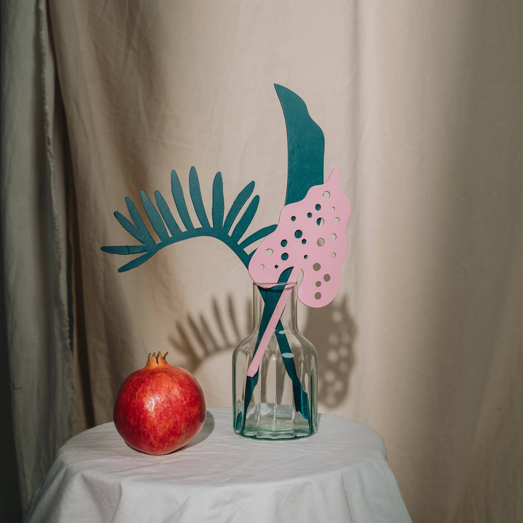 Decorative Wooden Flower | Green Palm