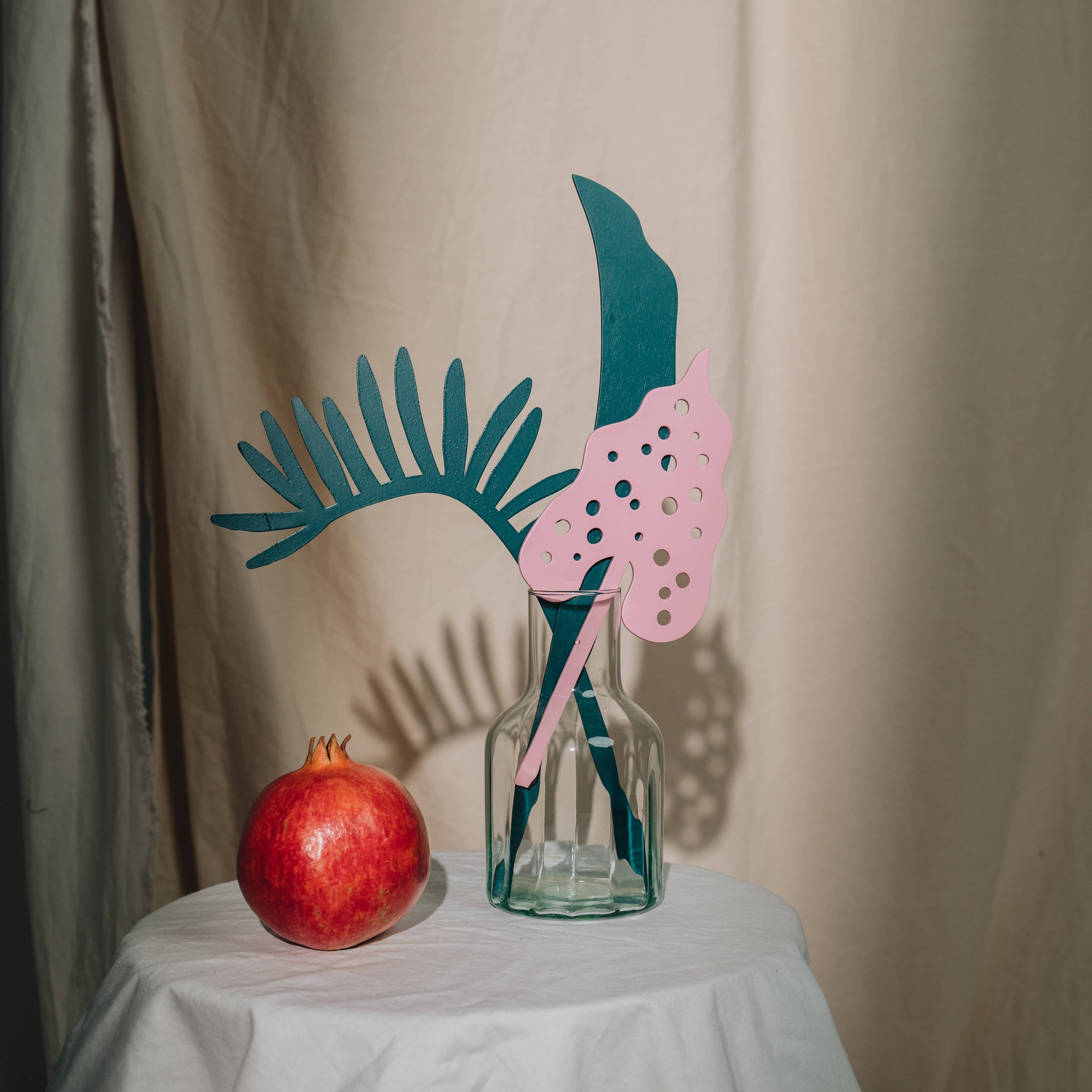 Decorative Wooden Flower | Green Palm