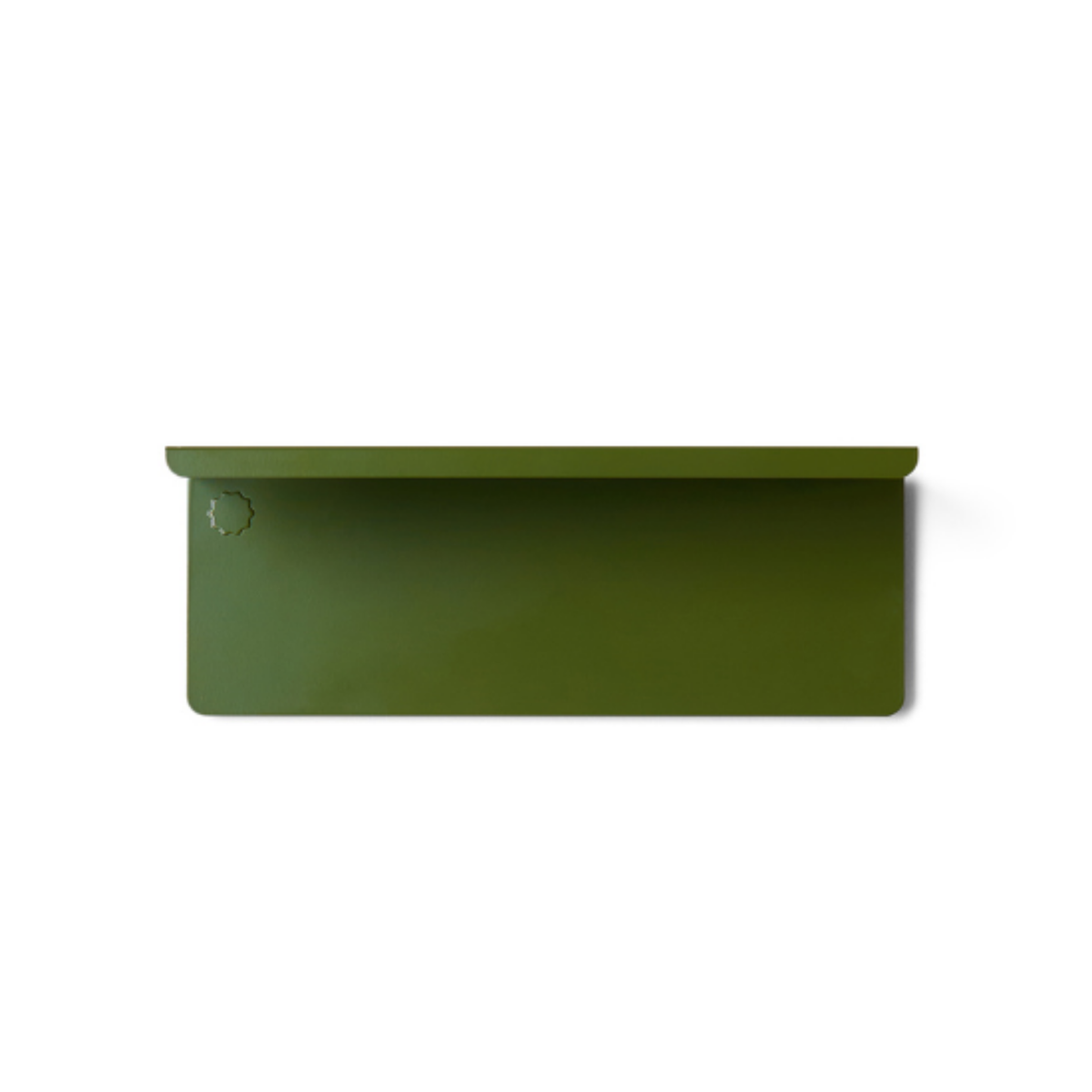 Olive Green Metal Wall Shelf – Small