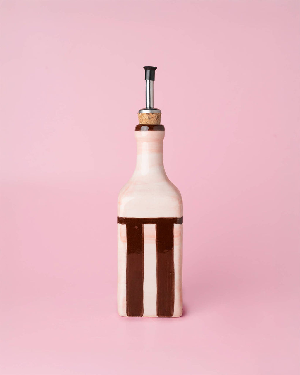 Handmade Ceramic Oil Dispenser | Chocolate | 475ml