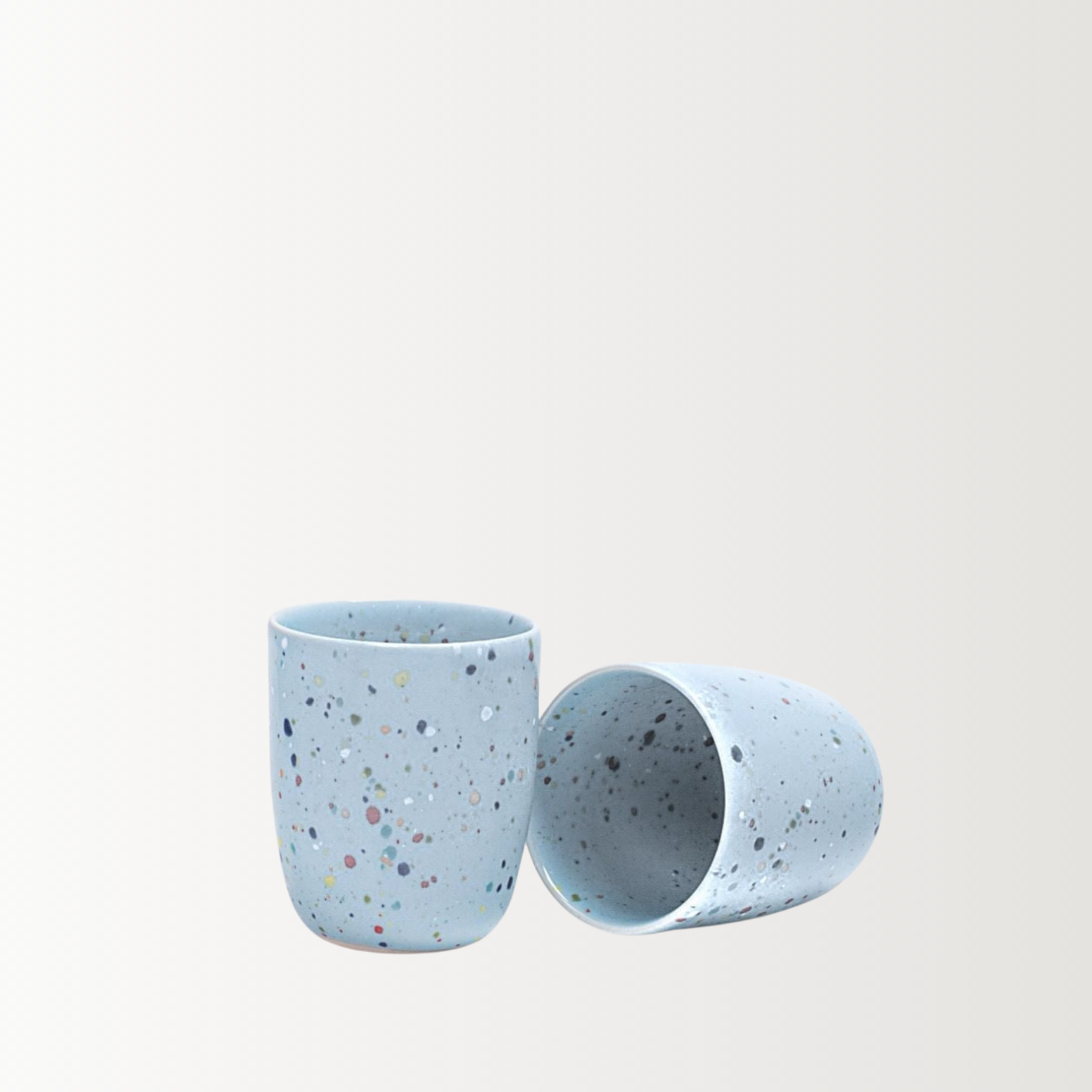 Handmade Stoneware Cup | Blue Speckled | 220ml