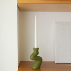 Handmade Ceramics Candleholder | Moss Green